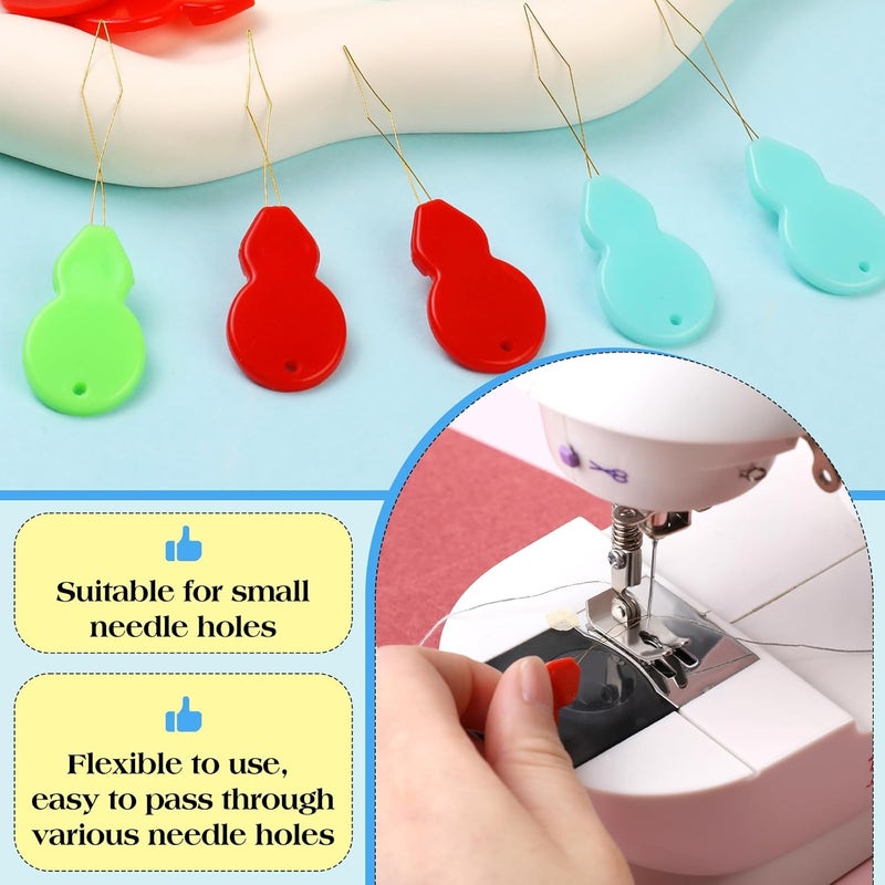 FTEVEN Needle Threaders, 30Pcs Sewing Needle Threader Gourd Shaped, Embroidery Needle Threader for Hand Sewing and Sewing Machine with Clear Storage Box - Image 5